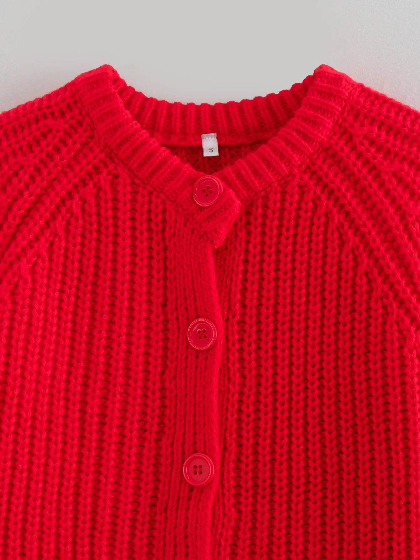 Cardigan à col rond et simple boutonnage pour femmes