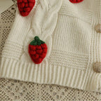 Cardigan en tricot acrylique rose pour femmes
