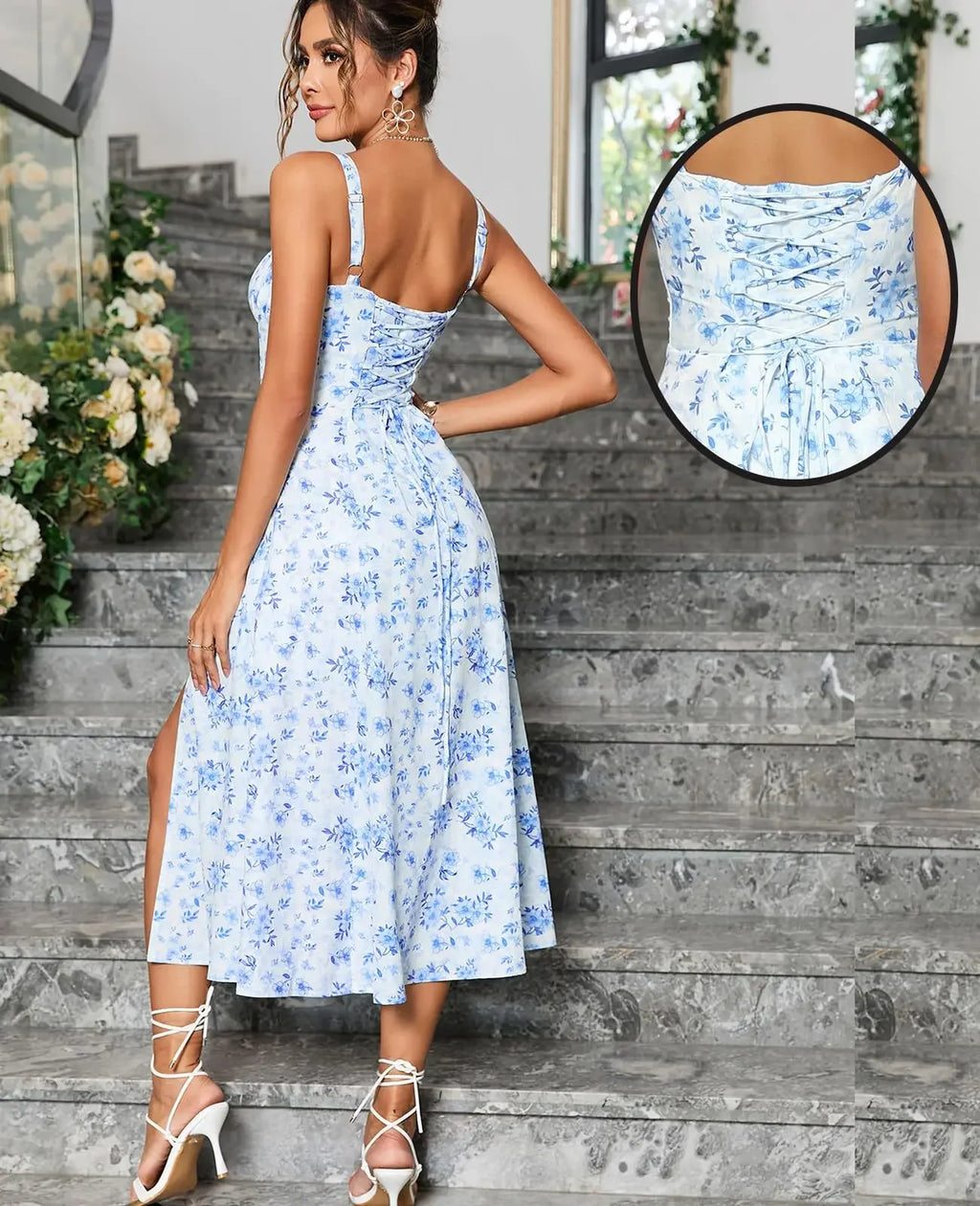Robe longue sans manches pour femmes