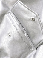 Veste vintage en faux cuir pour femmes