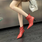 Bottines fines à talon haut et bout pointu, pour femmes