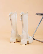 Bottes genou haute à plate-forme pour femmes