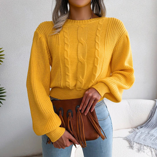 Pull Court Femme – Maille et Manches Lanterne