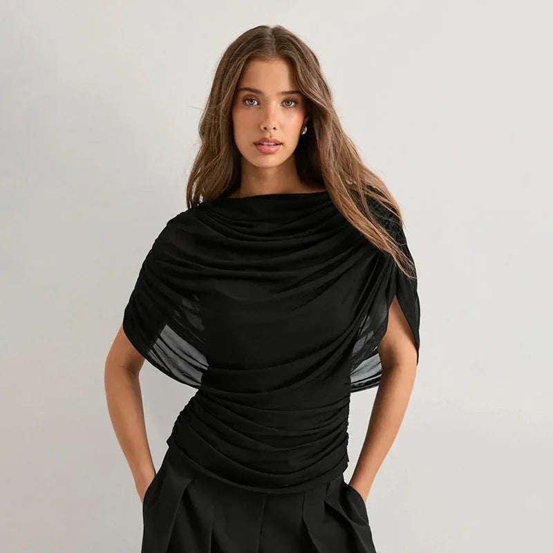 T-shirts slim à col rond pour femmes