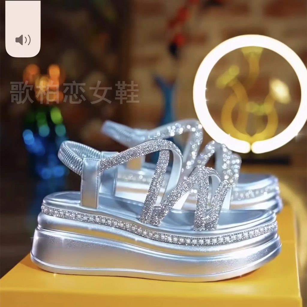 Sandales de Style romain ultralégères à talons épais, chaussures pour femmes