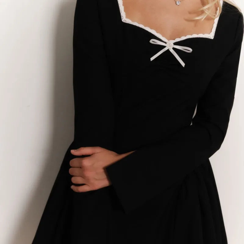 Robe mini à manches longues pour femmes