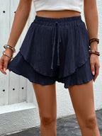 Short Buggy décontracté de couleur unie pour femmes