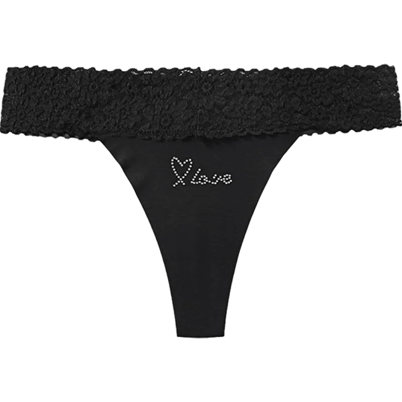 String avec dentelle strass pour femmes