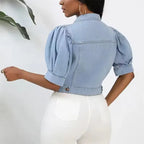 Veste en jean à simple boutonnage pour femmes