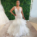 Robe de mariée à plusieurs niveaux pour femmes