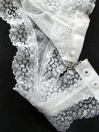 Body transparent érotique en dentelle pour femmes