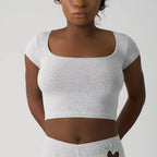 T-shirt en pur coton à col rond pour femmes