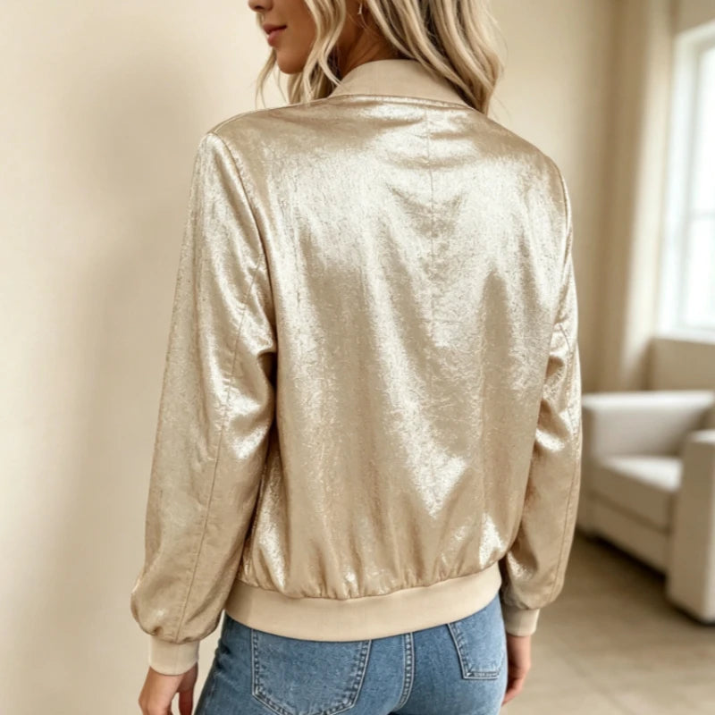 Veste de Baseball Femme – Col Montant Tendance