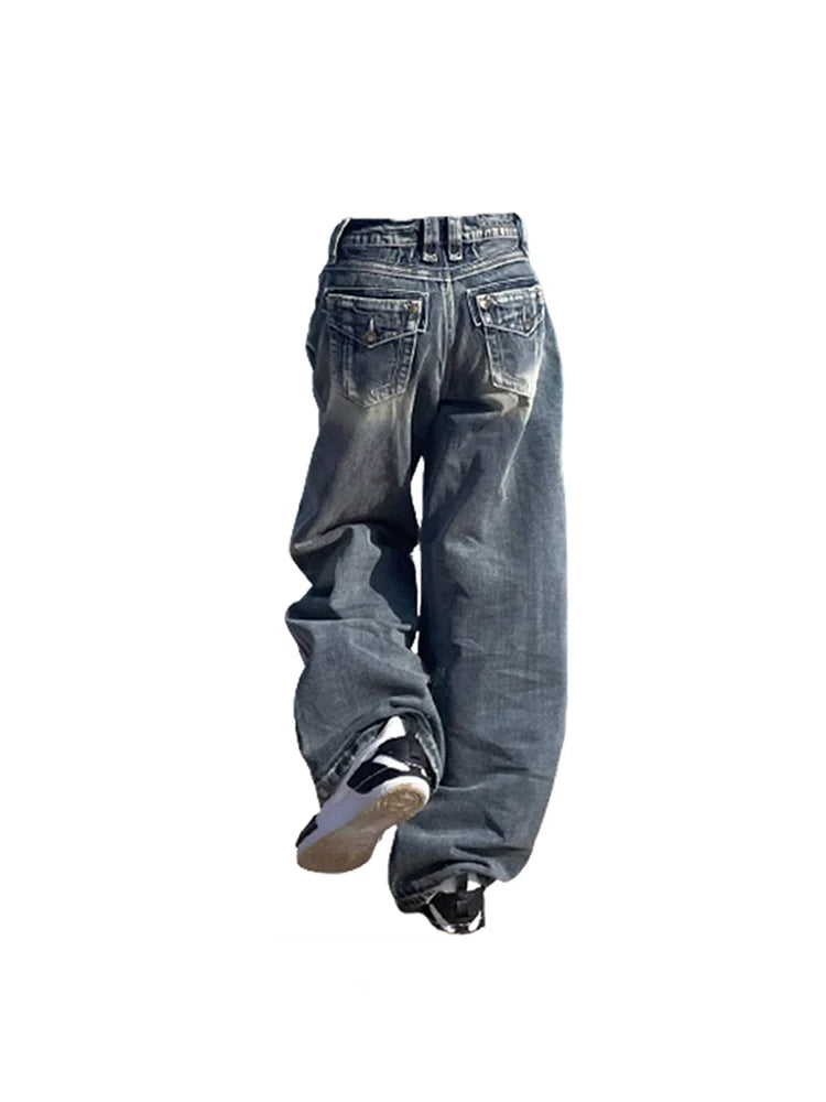 Jean bleu vintage pour femmes