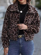 Veste imprimée léopard pour femmes