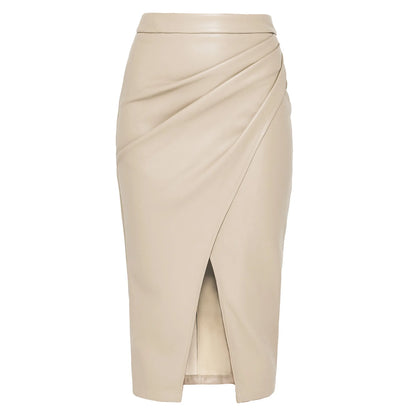 Jupe Effet Cuir PU Femme