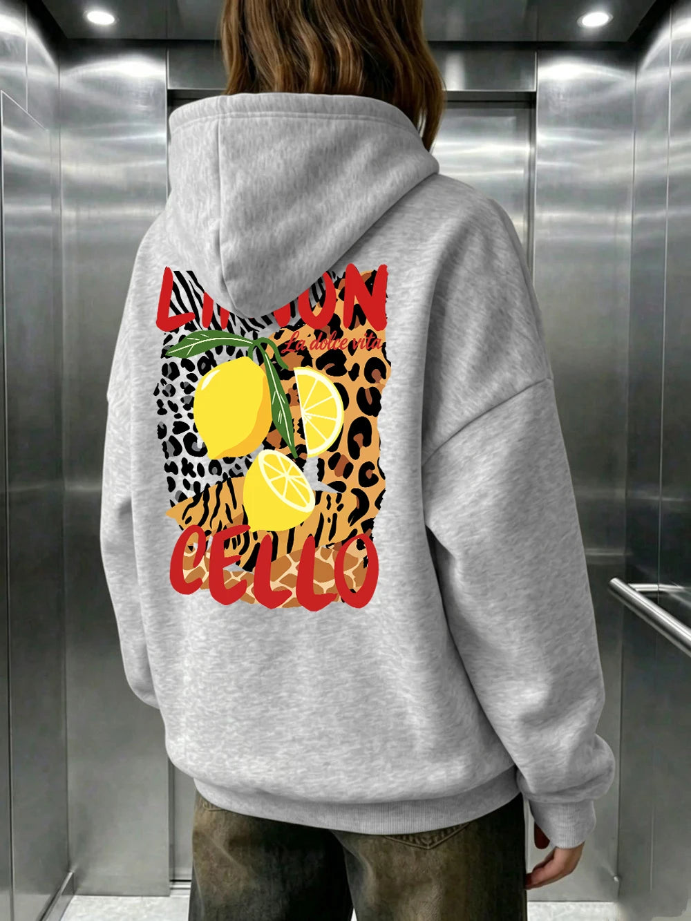 Sweat-shirts à capuche imprimés Limon Cello pour femmes