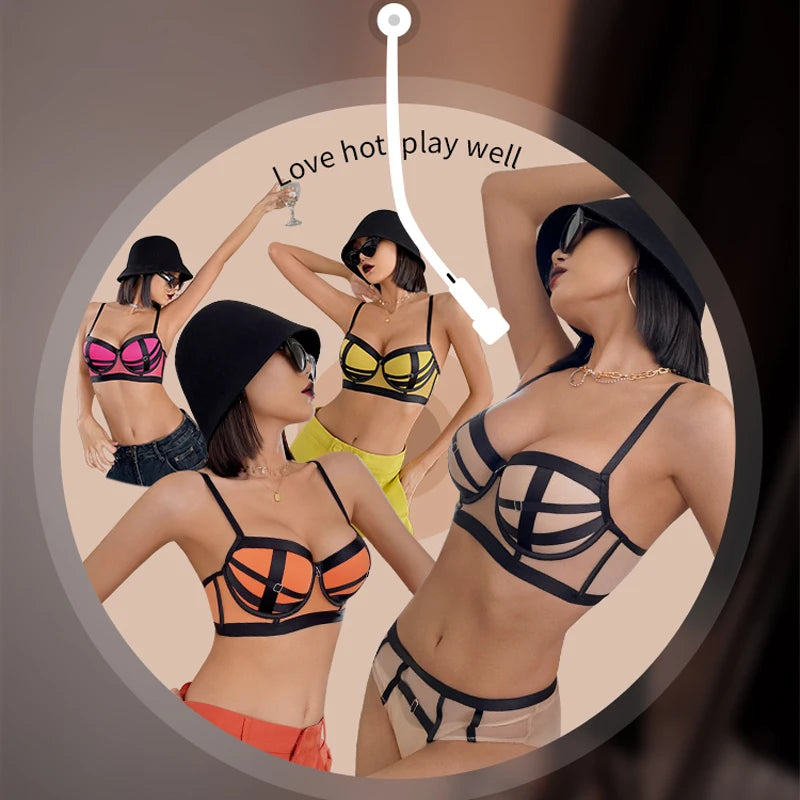 Ensemble culotte et soutien-gorge push-up bandage sexy pour femmes