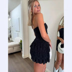 Robe courte moulante sans manches pour femmes