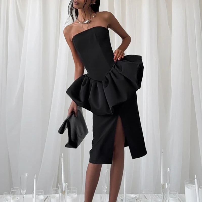 Ensemble 2 pièces gilet et jupe fendue taille haute pour femmes