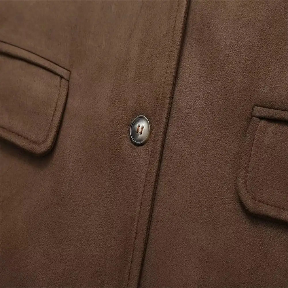 Veste confortable et décontractée de couleur unie pour femmes