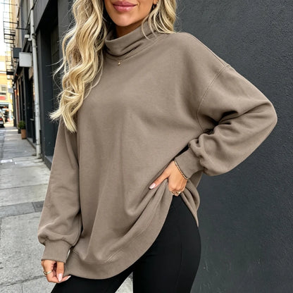 Sweat Uni Femme – Col Montant