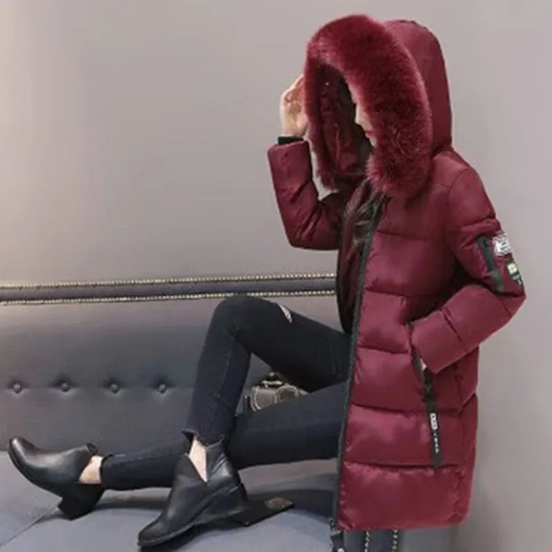 Manteau d'hiver en fausse fourrure pour femmes