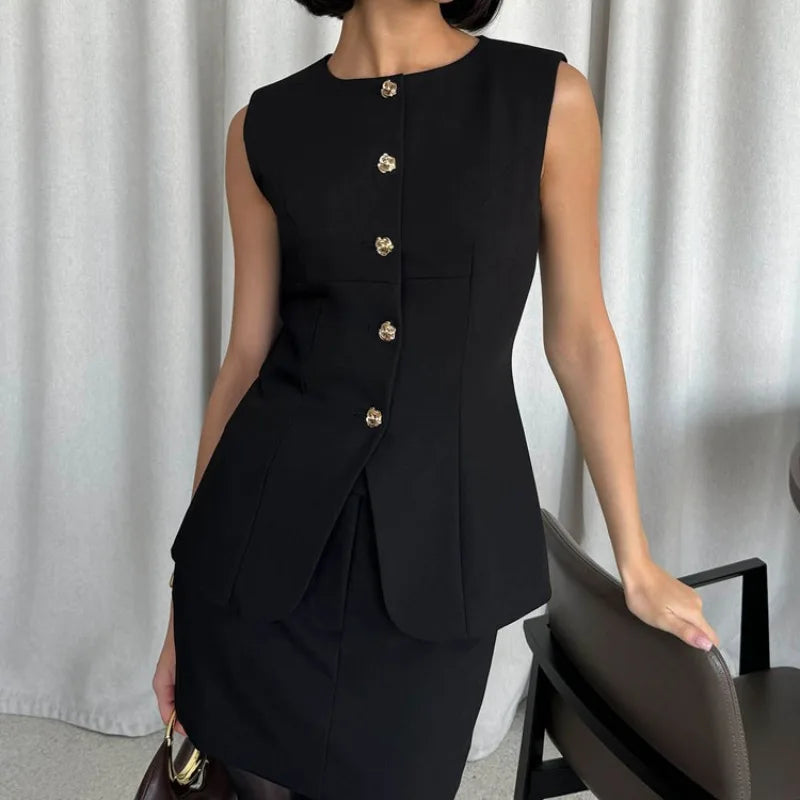Ensemble deux pièces jupe et blazer pour femmes