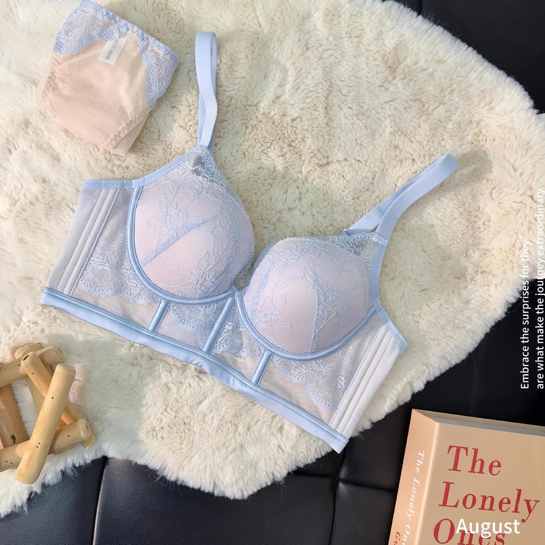 Ensembles de lingerie soutien-gorge push-up en coton, culotte froncée pour femmes