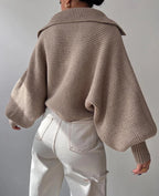 Pull court en tricot vintage pour femmes