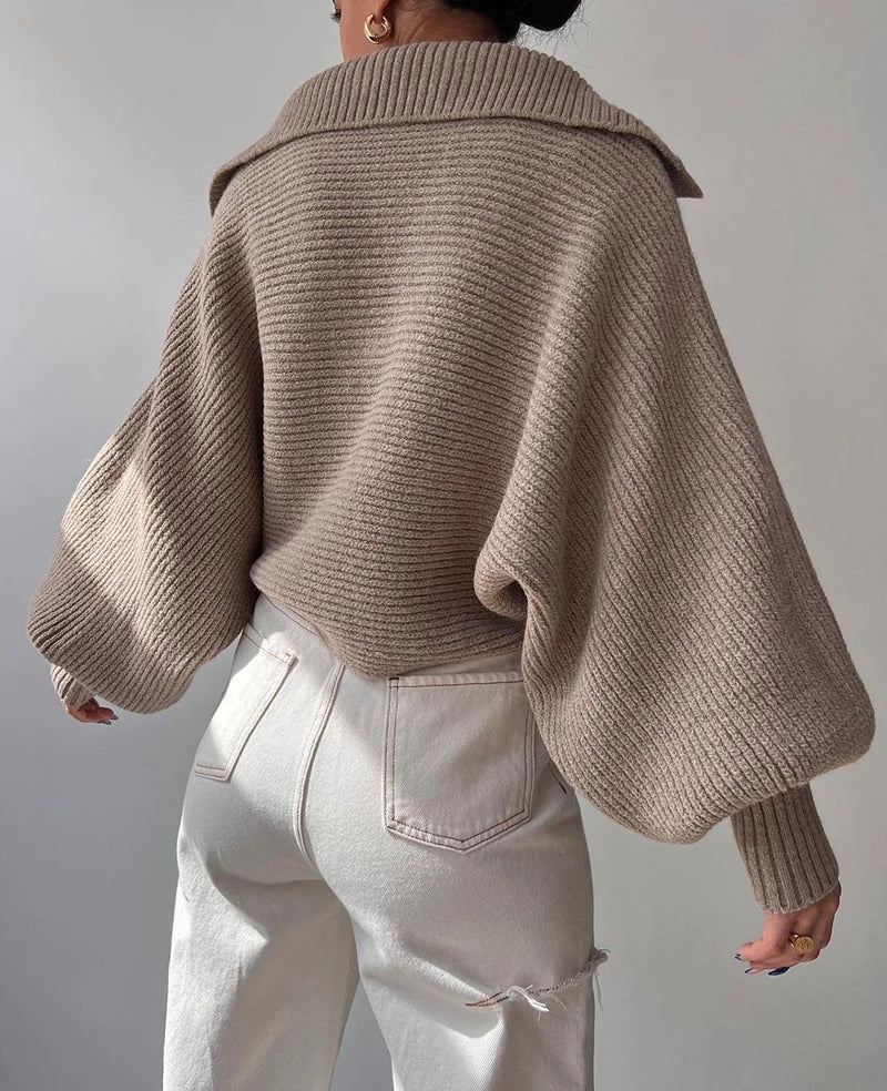 Pull court en tricot vintage pour femmes