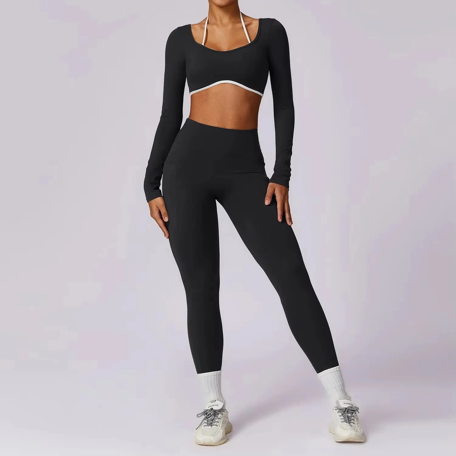 Ensemble 2 pièces soutien-gorge et legging pour femmes