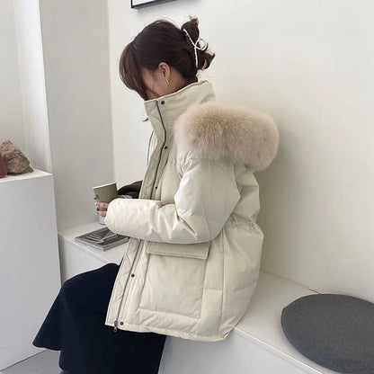 Parka Femme – Doublure Effet Fourrure et Coton Matelassé