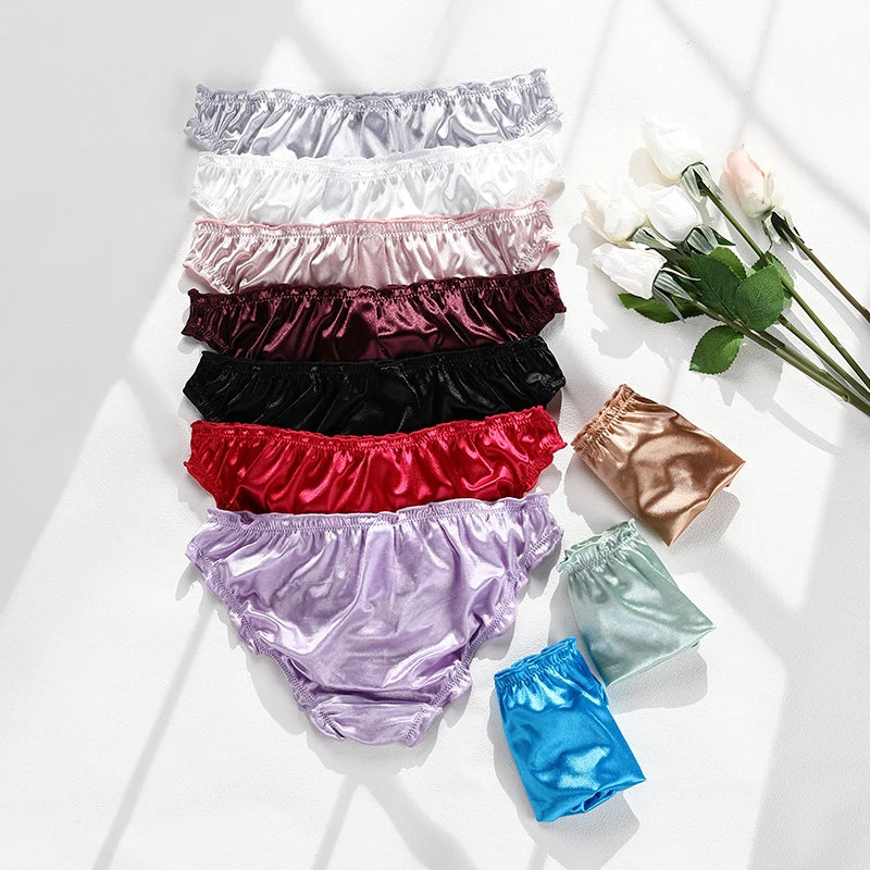 Culottes en soie glacée sans couture pour femmes