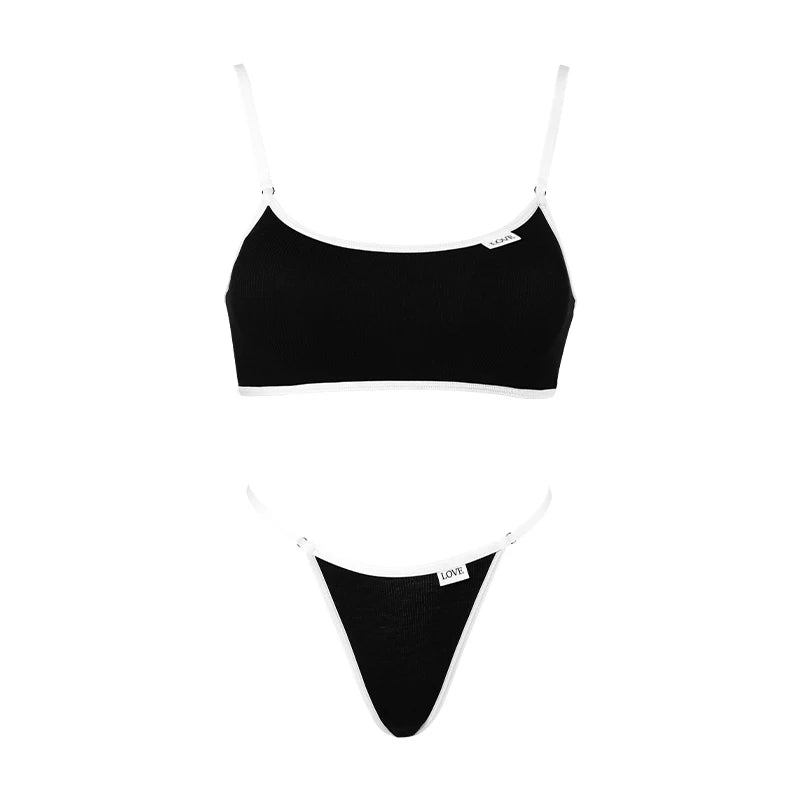 Ensemble de soutien-gorge et string sans fil pour femmes
