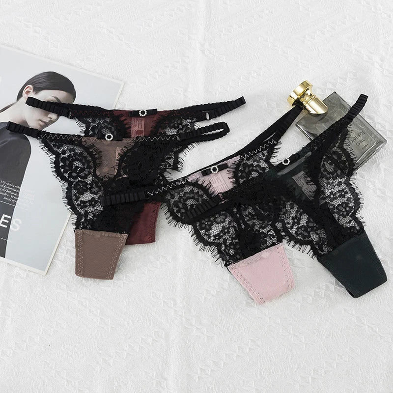 String taille basse transparent pour femmes