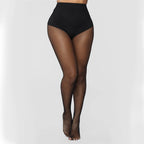 Collants en résille taille haute pour femmes