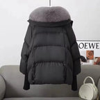 Manteau avec grand col de fourrure pour femmes