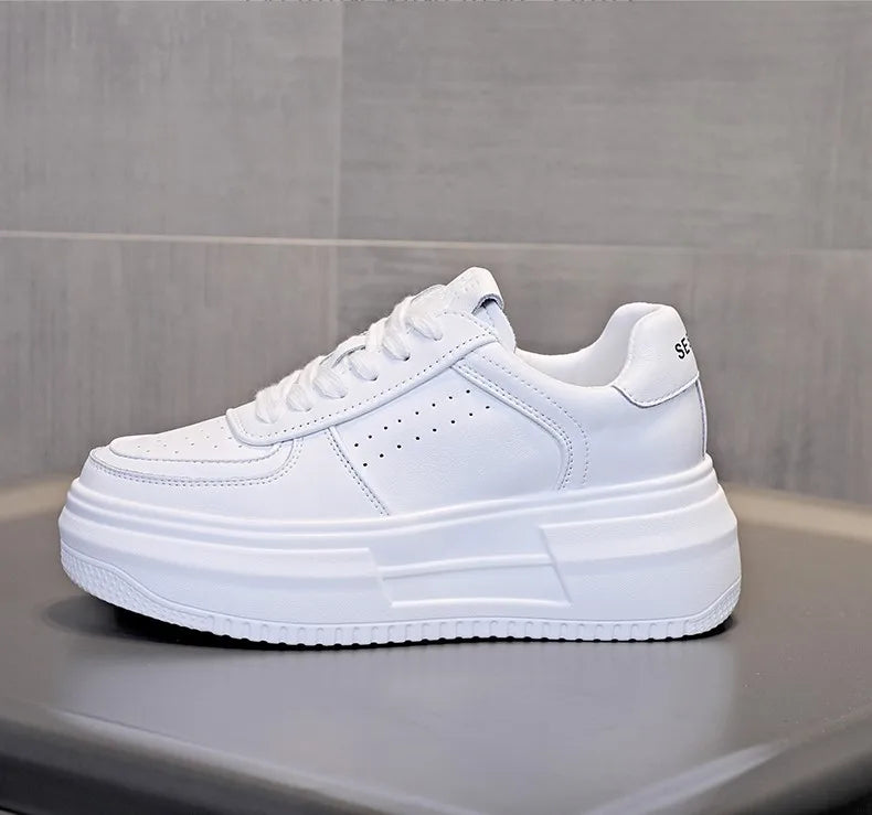 baskets en cuir véritable pour femmes,