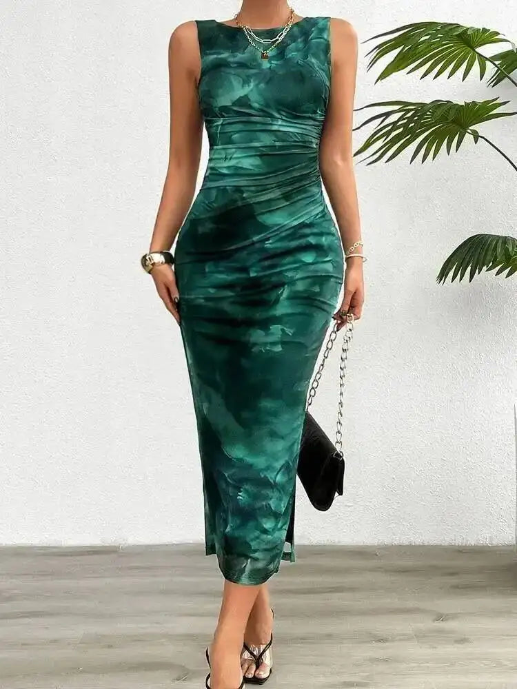 Robe moulante sans manches pour femmes