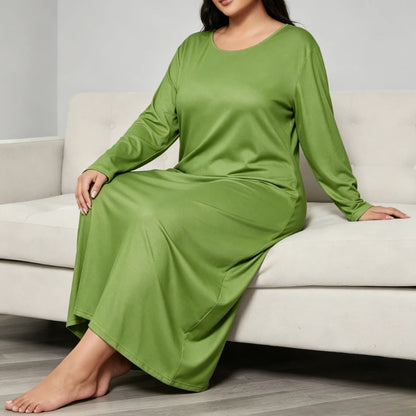 Robe de Nuit Grande Taille Femme – Coupe Ample et Manches Longues