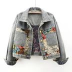 Veste en jean à manches longues pour femmes