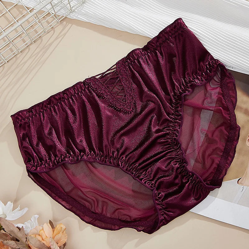 Culotte en maille de dentelle creuse sexy pour femmes