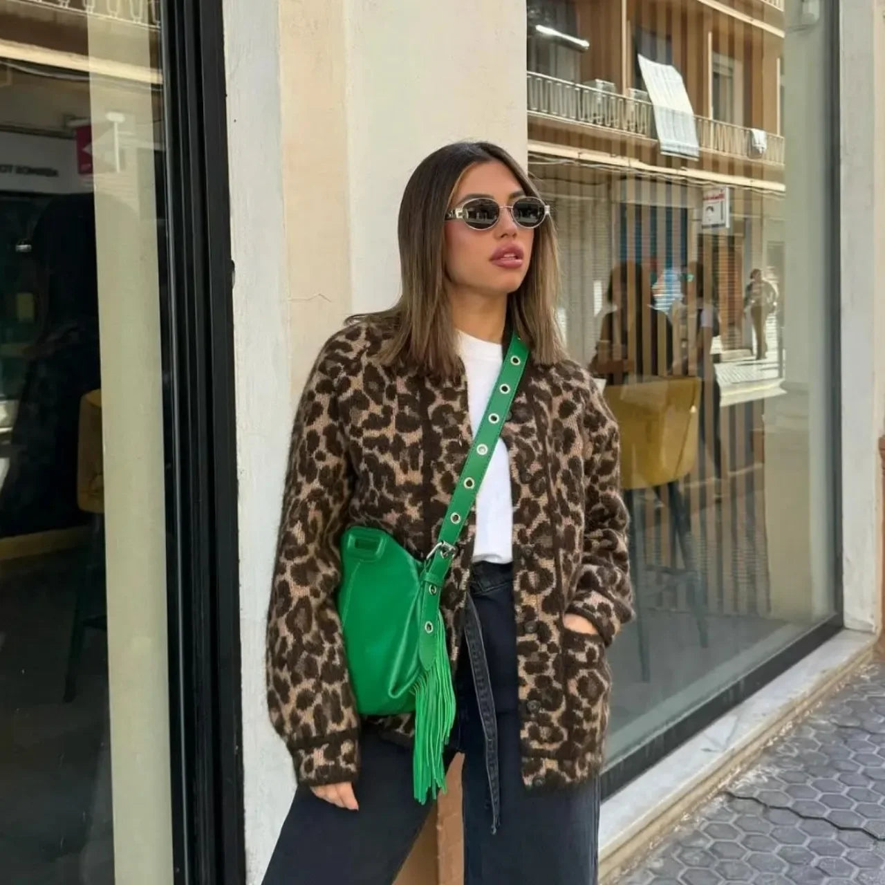Veste léopard pour femmes