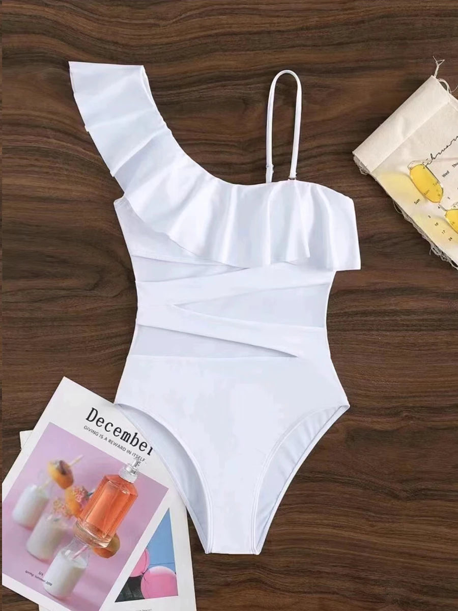 Maillot de bain une pièce à bretelles, dos nu pour femmes
