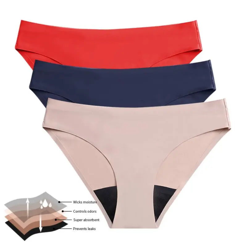 Culotte respirant menstruel sans couture pour femmes