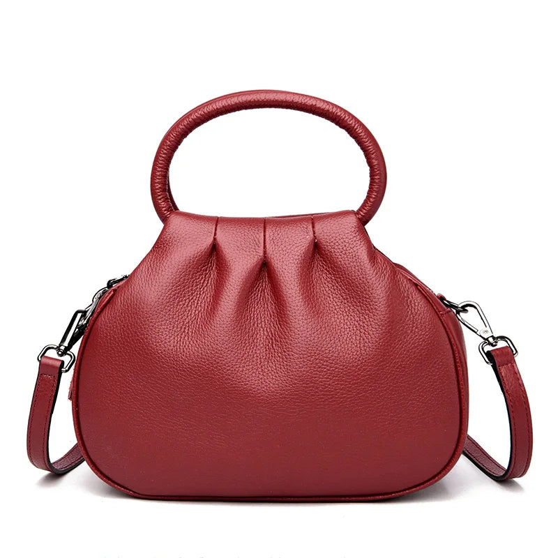 Sac à main en cuir véritable pour femmes