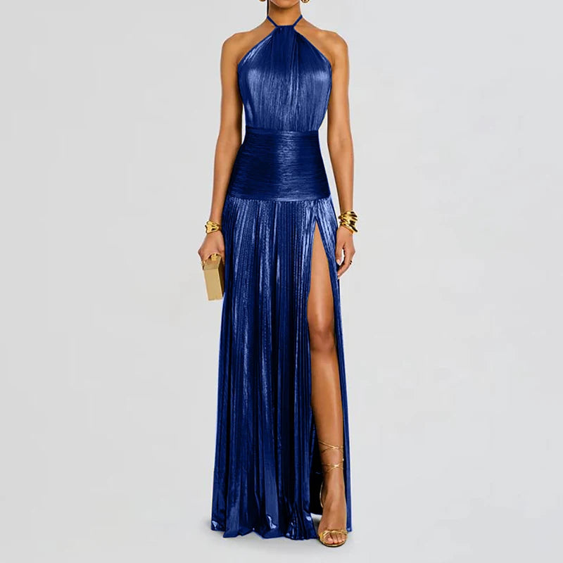 Robe sans manches et dos nu pour femmes