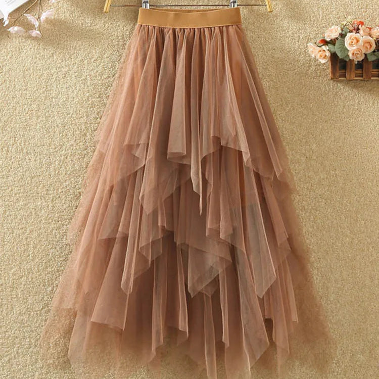 Jupe plissée en tulle pour femmes