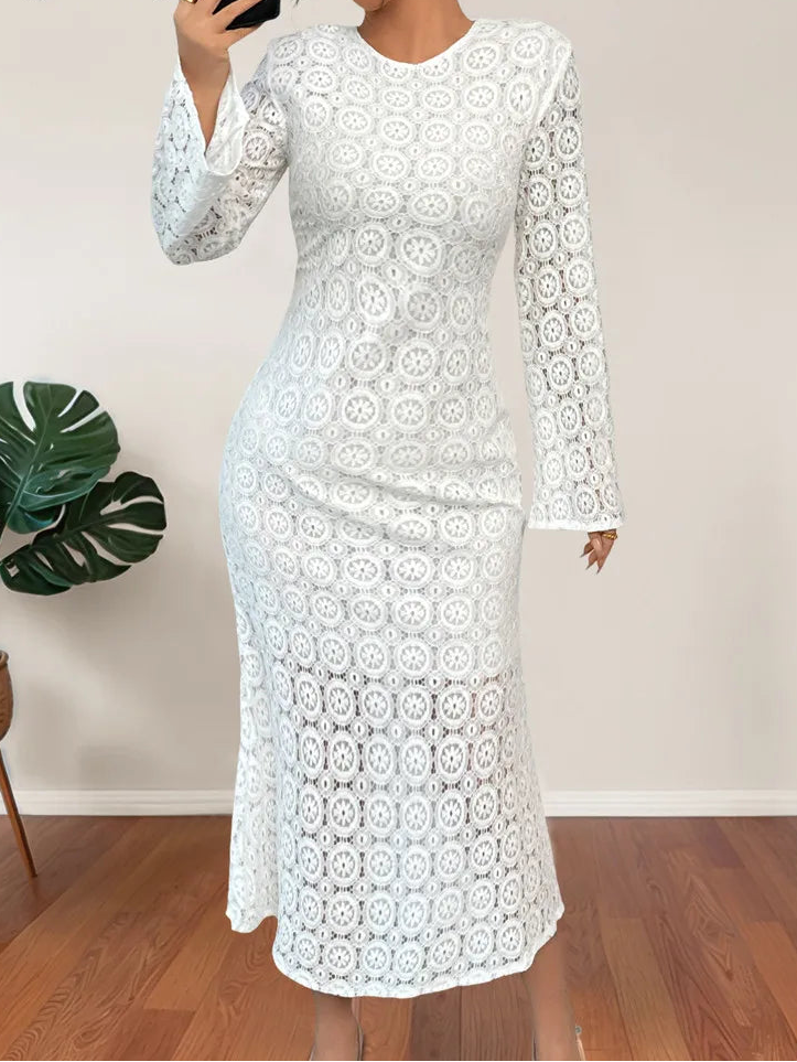Robe longue élégante à manches longues pour femmes
